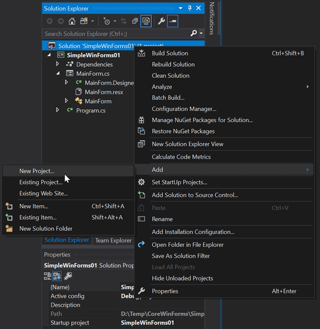 Designing WinForms For .NET Core 3.0